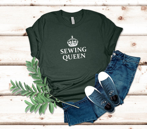 Image of Sewing Queen T-Shirt | Perfect for Sewing Lovers