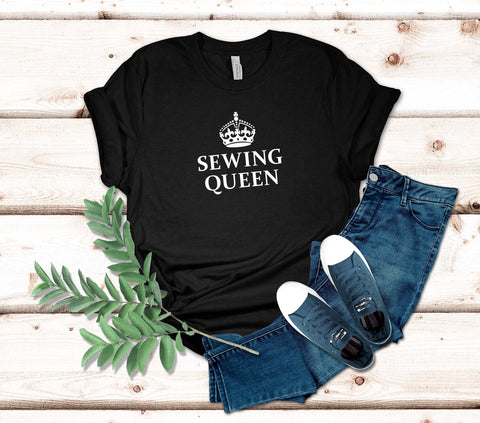 Image of Sewing Queen T-Shirt | Perfect for Sewing Lovers